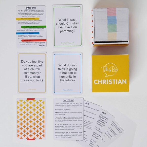 Christian Conversation Cards Religious Family Game Night Bible Study Youth - Picture 8 of 8